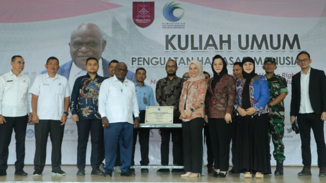 Menteri HAM RI resmikan pusat studi hukum dan HAM di Nusa Putra University