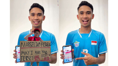 Marselino Cari Anak Kecil Buat Kasih Jersey Secara Langsung