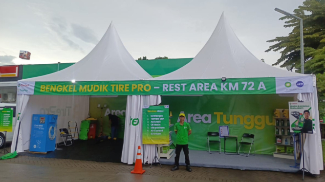 Posko Mudik BP-AKR di Rest Area KM 72A
