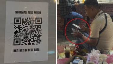Viral muncul QR code misterius di rest area jalur mudik