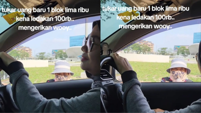 Viral Wanita Ini Ingin Tukar Uang Baru di Pinggir Jalan Dimintain Rp100 Ribu