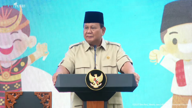 Presiden RI Prabowo Subianto di Istana Kepresidenan, Jakarta Pusat, Jumat, 28 Maret 2025 (sumber: tangkapan layar YouTube Sekretariat Presiden)