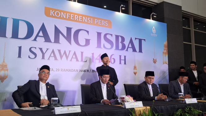 Konferensi pers sidang isbat penentuan 1 Syawal 1446 H