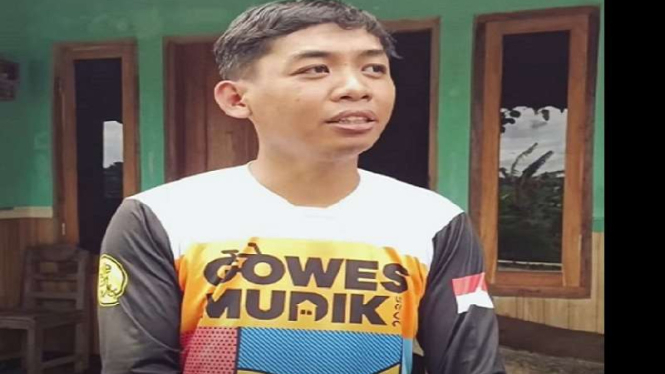Sandi, gowes ratusan kilometer mudik dari Cikarang-Gunungkidul