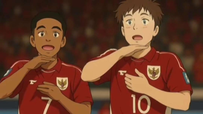 Marselino Ferdinan dan Ole Romeny dalam bentuk animasi