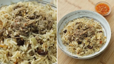 Ilustrasi resep nasi kebuli ala Chef Devina