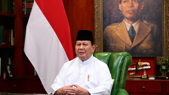 Presiden Prabowo Ucapkan Selamat Hari Raya Idul Fitri (Doc: Istana Presiden)