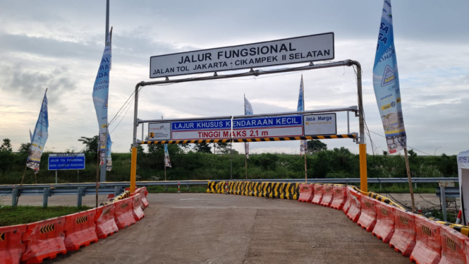 Jalur fungsional segmen Sadang-Bojongmangu Jalan Tol Jakarta-Cikampek II Selatan (dok: istimewa)