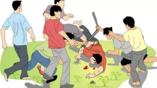 Ilustrasi pengeroyokan (Istimewa)