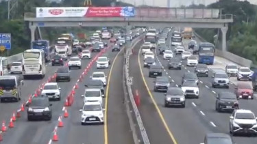Arus Balik di Tol Jakarta-Cikampek Meningkat, Lalu Lintas Masih Terpantau Lancar