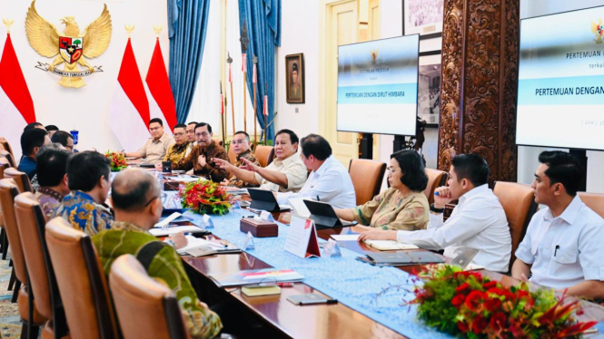 Rapat terbatas yang dipimpin Presiden Prabowo Subianto (dok. istimewa)