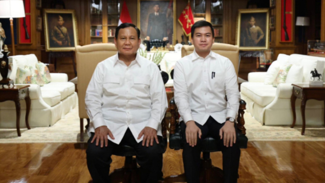 Presiden Prabowo dan asisten pribadinya, Agung Surahman.