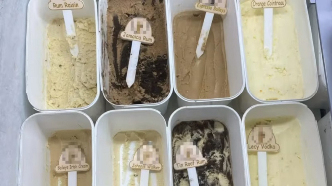 Viral gerai es krim di Surabaya menjual produk alkohol