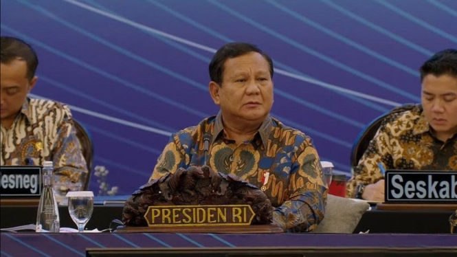 Presiden Prabowo Subianto di Sarasehan Ekonomi 2025
