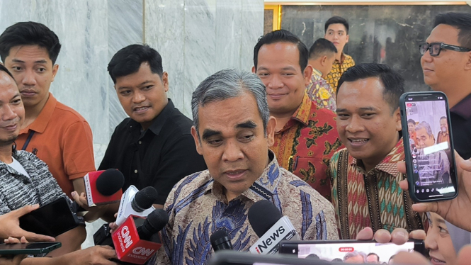 Ketua MPR RI Ahmad Muzani di Kompleks Parlemen, Senayan, Jakarta Pusat, Rabu, 9 April 2025