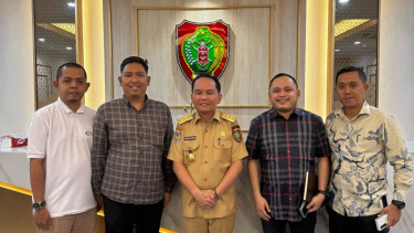 KNPI Kalteng bertemu dengan Gubernur Agustiar Sabran