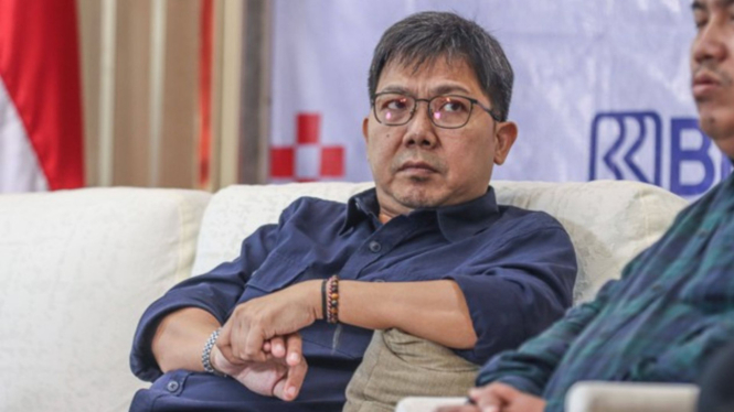 Bung Towel dalam Diskusi PSSI Pers terkait naturalisasi di Kantor Kemenpora