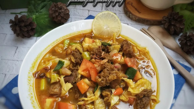 llustrasi tongseng daging sapi