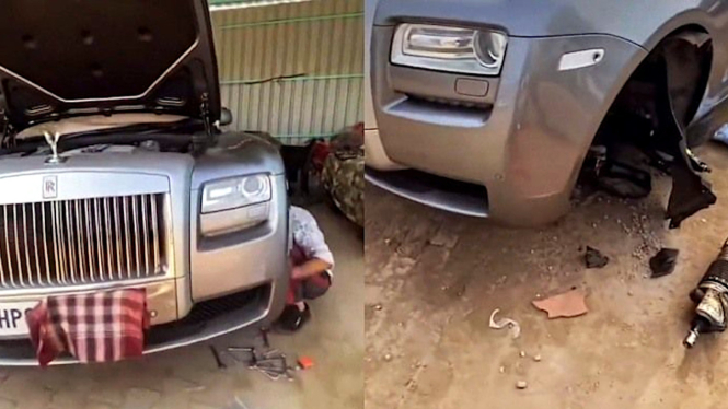 Rolly-Royce Ghost diservis di bengkel umum
