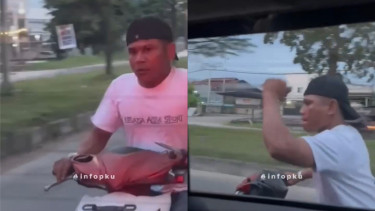 Viral Ada Aksi Abang Jago Rusak Kaca Mobil Pakai Sajam
