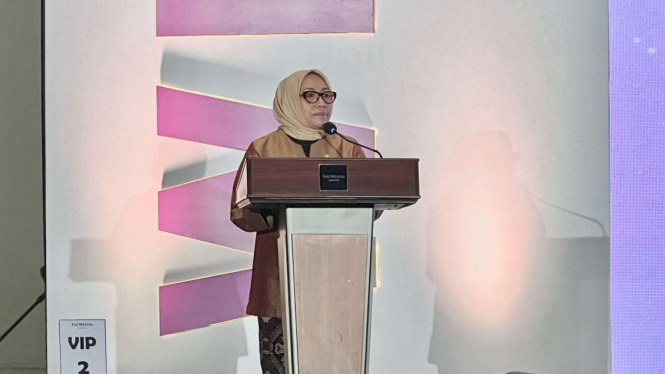 Menteri PPPA, Arifatul Choiri Fauzi di acara Women Empowerment Conference (WEC)