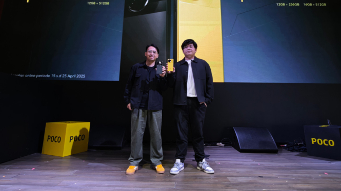 Peluncuran Poco F7 Pro dan F7 Ultra di Jakarta, Selasa, 15 April 2025.
