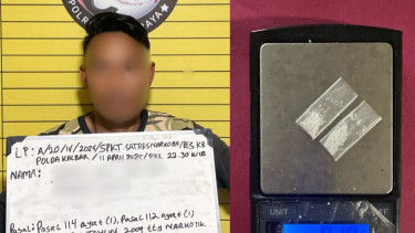 Pria berinisial JI (37), diduga kuat pengedar sabu di wilayah perairan Batu Ampar, Kubu Raya, Kalbar. 