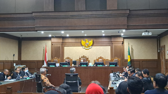 Suasana sidang Hasto Kristiyanto di Pengadilan Negeri Jakarta Pusat 