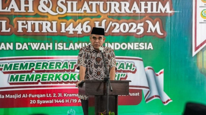 Ahmad Muzani halalbihalal dengan keluarga besar Dewan Dakwah Islamiyah Indonesia