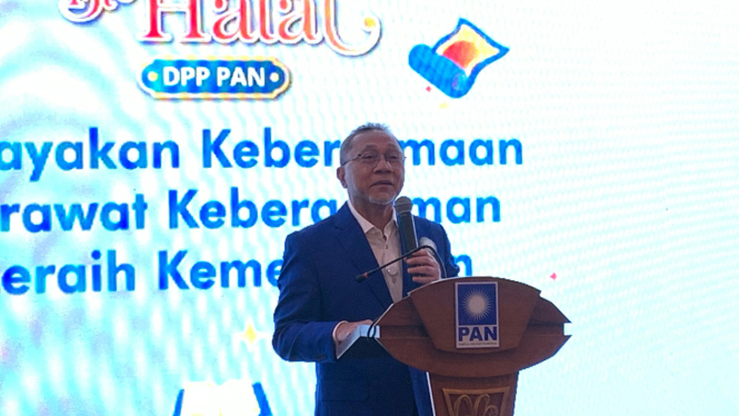 Ketua Umum PAN, Zulkifli Hasan alias Zulhas di Kantor DPP PAN, Jakarta Selatan 