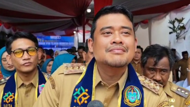 Gubernur Sumut, Bobby Nasution.(B.S.Putra/VIVA)
