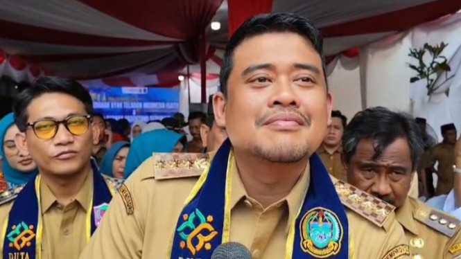 Gubernur Sumut, Bobby Nasution.(B.S.Putra/VIVA)