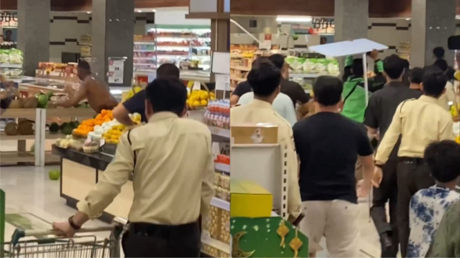 Viral! WNA Ini Ngamuk di Supermarket Kalibata City