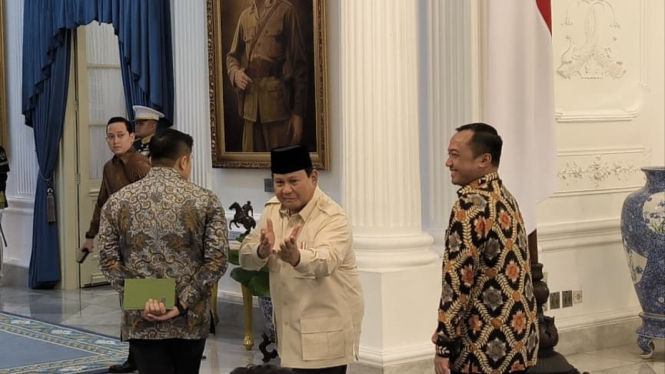 Presiden RI, Prabowo Subianto Usai Menerima Kunjungan Wakil Perdana Menteri (PM) Malaysia Dato’ Seri Dr. Ahmad Zahid bin Hamidi di Istana Merdeka