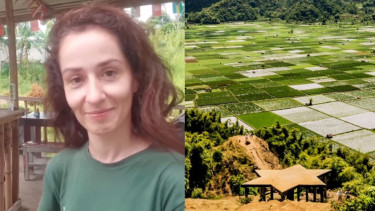 Bule Geram Spot Foto di Bukit Selong Sembalun Berbentuk Bintang Daud