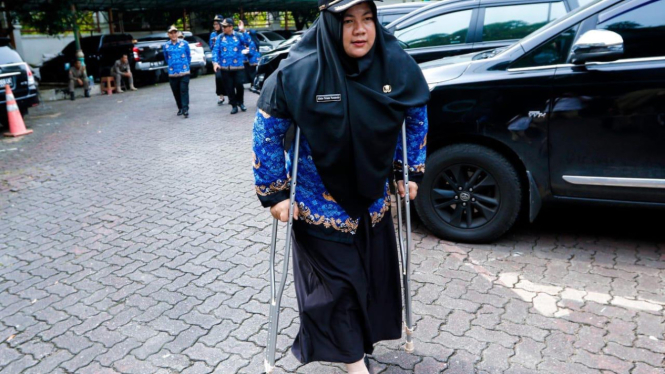 Ainin merupakan atlet binaan NPC Sumut yang diangkat sebagai ASN dan ditugaskan di Pemko Medan.(istimewa/VIVA)