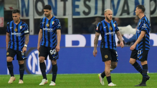 Inter Milan saat melawan AC Milan di semifinal Coppa Italia
