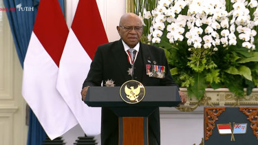Perdana Menteri (PM) Fiji Sitiveni Rabuka di Istana Merdeka