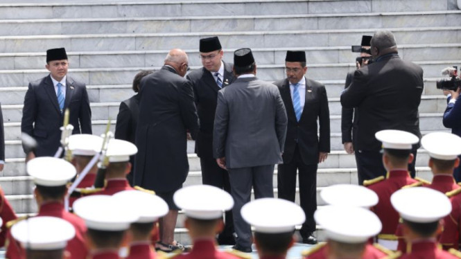 Wamenkomdigi Angga Prabowo dampingi Presiden Prabowo Subianto di Istana Merdeka,