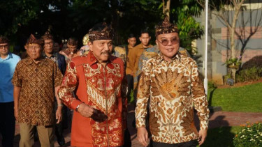 Mantan Kepala BIN, AM Hendropriyono Bersama Wakil Ketua DPR RI Sufmi Dasco Ahmad