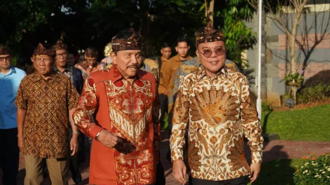 Mantan Kepala BIN, AM Hendropriyono Bersama Wakil Ketua DPR RI Sufmi Dasco Ahmad