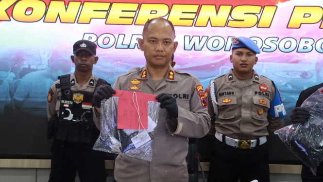 Kapolres Wonosobo, AKBP M Kasim Akbar merilis kasus koboi pria di Wonosobo