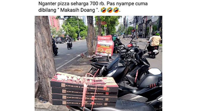 Ojol curhat antar pizza Rp700 ribu