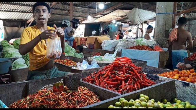 Pedagang di Pasar Tradisional di Kupang NTT