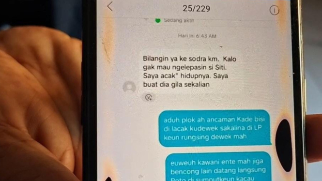 Pesan singkat yang menguatkan dugaan Siti jadi korban penculikan