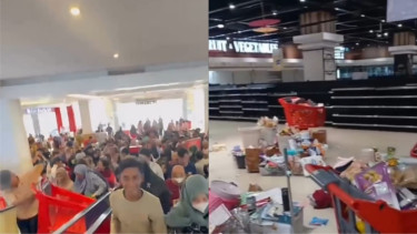 Miris! Supermarket yang Ditutup Permanen Ini Diserbu Warga, Beli Tanpa Bayar