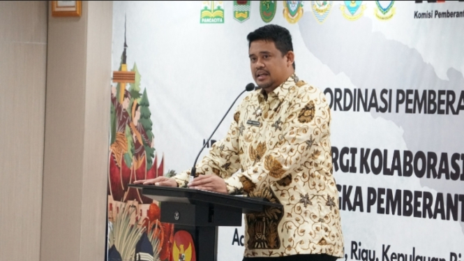 Gubernur Sumut Bobby Nasution saat hadiri acara pencegahan di KPK pada Senin 28 April 2025