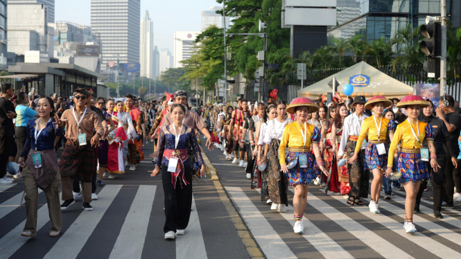 Parade Inspirasi Diri di CFD Jakarta.