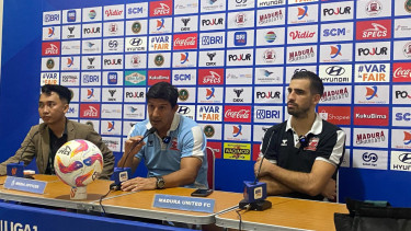 Jumpa Pers Madura United Usai Lawan Persik (Sumber: Official Madura United)
