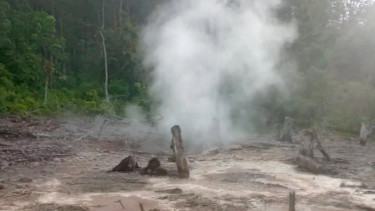 Semburan Lumpur Panas Muncul di Kabupaten Mandailing Natal, Sumatera Utara